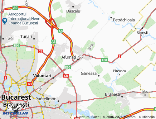MICHELIN Afumați map - ViaMichelin