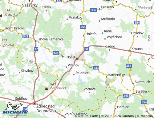 Mappa MICHELIN Hlinsko - ViaMichelin