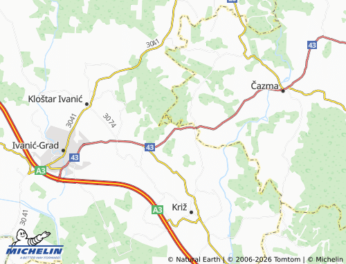 Mapa MICHELIN Šumećani - ViaMichelin
