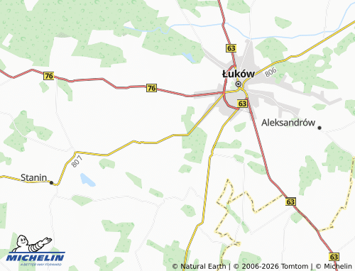 MICHELIN-Landkarte Ryżki - ViaMichelin