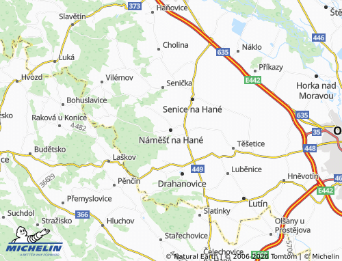MICHELIN Náměšť na Hané map - ViaMichelin