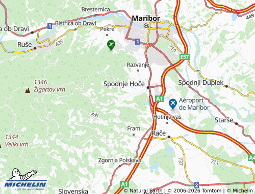 Mappa MICHELIN Zgornje Hoče - ViaMichelin