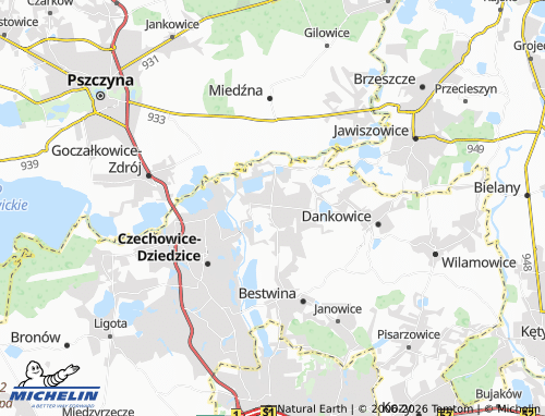 Mapa MICHELIN Kaniów - ViaMichelin