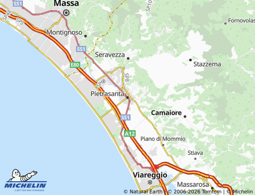 Mapa MICHELIN Pietrasanta - ViaMichelin