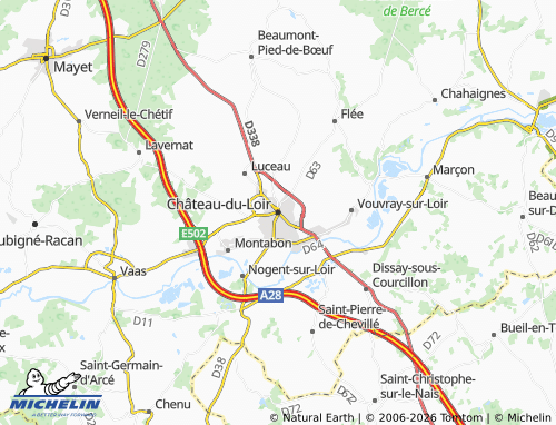 Carte MICHELIN Château-du-Loir - ViaMichelin
