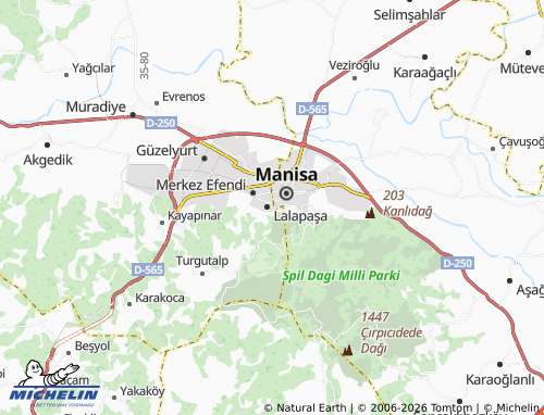 MICHELIN Mutlu map - ViaMichelin