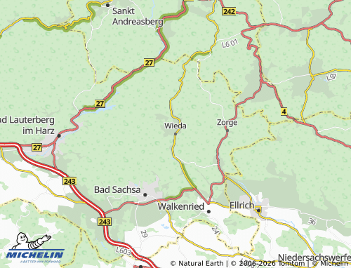 MICHELIN Wieda map - ViaMichelin