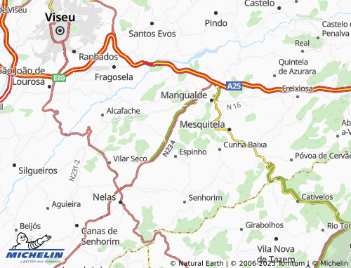 Mapa MICHELIN Água Levada - ViaMichelin