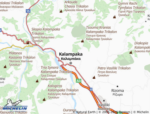 MICHELIN Meteora map - ViaMichelin