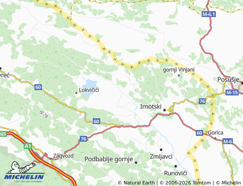 MICHELIN Donji Proložac map - ViaMichelin