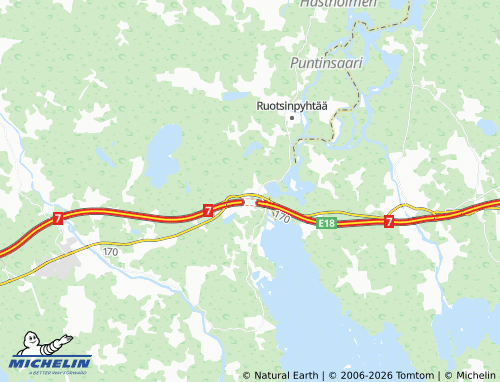 Mappa MICHELIN Vähä-Ahvenkoski - ViaMichelin