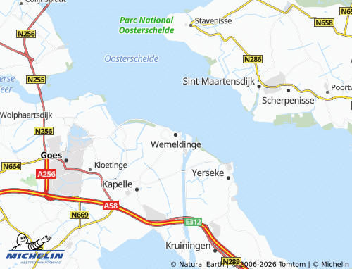 MICHELIN Wemeldinge map - ViaMichelin