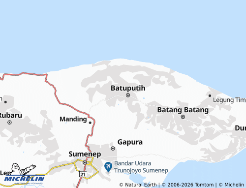 Carte MICHELIN Batuputih Laok - ViaMichelin