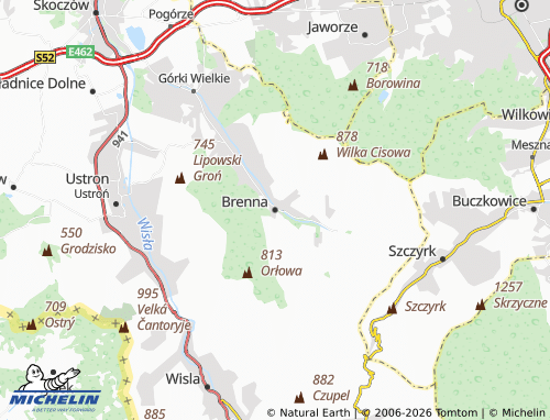 MICHELIN Brenna map - ViaMichelin