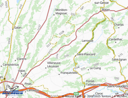Carte MICHELIN Cazaril-Tambourès - ViaMichelin