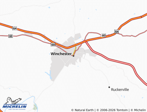 Mappa MICHELIN Winchester - ViaMichelin