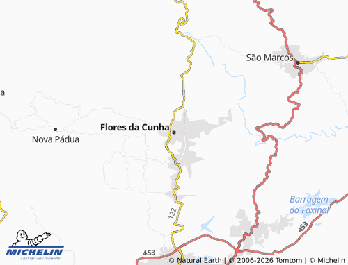 Mappa MICHELIN Flores da Cunha - ViaMichelin