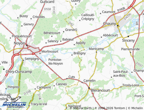 MICHELIN Brétigny map - ViaMichelin
