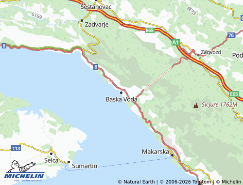 Mapa MICHELIN Baska Voda - ViaMichelin