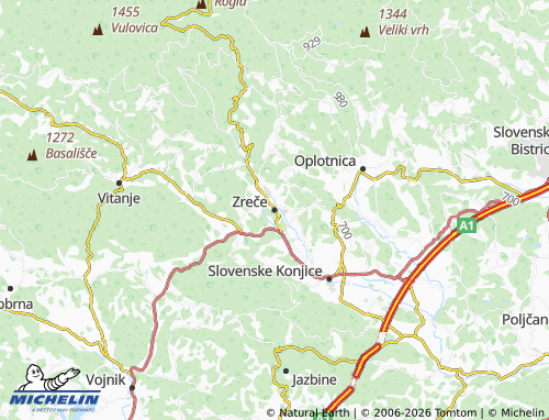 Carte MICHELIN Zreče - ViaMichelin
