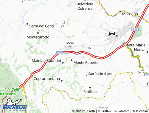 Mappa MICHELIN Castelbellino - ViaMichelin