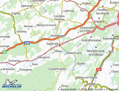 MICHELIN Saint-Vit map - ViaMichelin