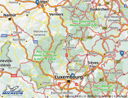 Mapa MICHELIN Clervaux - ViaMichelin