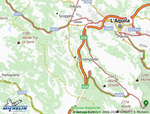 Mapa MICHELIN Tornimparte - ViaMichelin