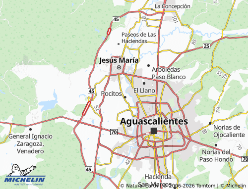 Mappa MICHELIN Lomas de San José de Los Pocitos - ViaMichelin