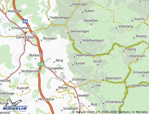 Mapa MICHELIN Adamswiller - ViaMichelin
