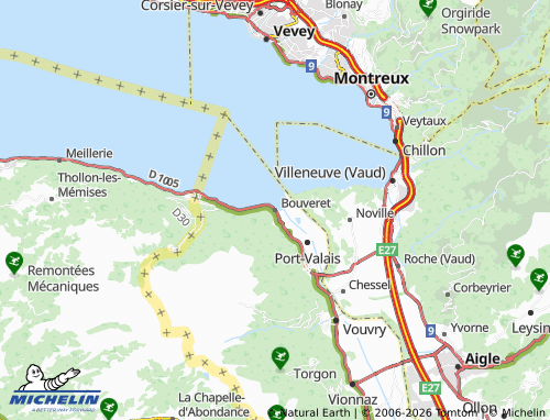 Mapa MICHELIN Bouveret - ViaMichelin