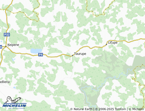 Carte MICHELIN Taurupes pagasts - ViaMichelin