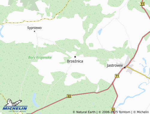 MICHELIN Brzeźnica map - ViaMichelin