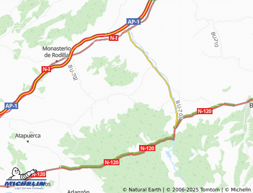 MICHELIN Cerratón de Juarros map - ViaMichelin