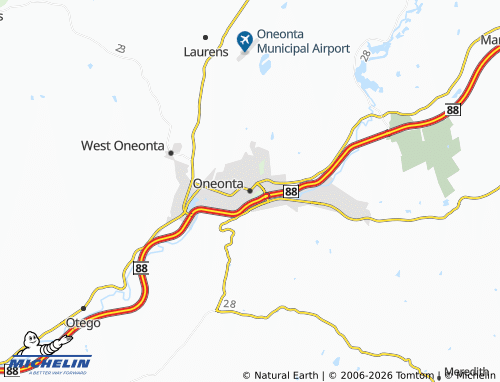 Carte MICHELIN Oneonta - ViaMichelin
