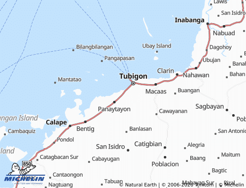 MICHELIN Pinayagan Norte map - ViaMichelin