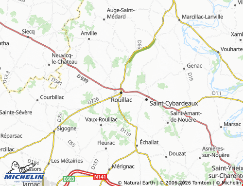 Mapa MICHELIN Rouillac - ViaMichelin