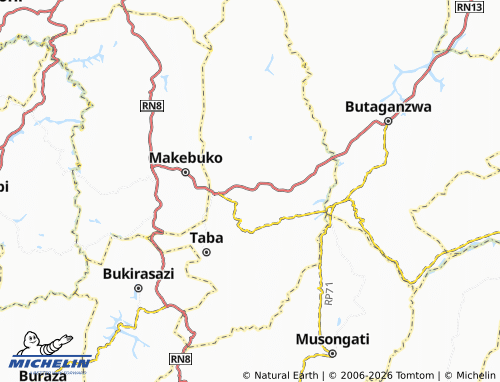 MICHELIN Nterakanonko map - ViaMichelin