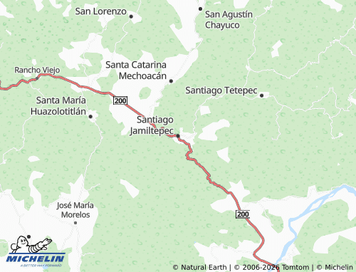 MICHELIN Santiago Jamiltepec map - ViaMichelin