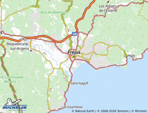 MICHELIN Fréjus map - ViaMichelin