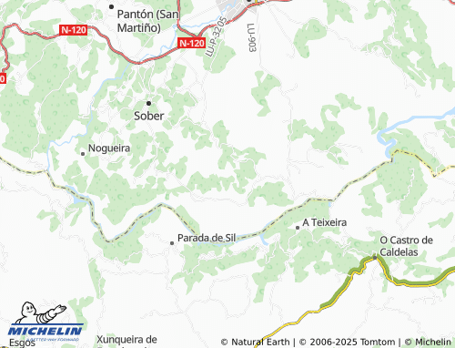 MICHELIN Brosmos (Santa Cruz) map - ViaMichelin