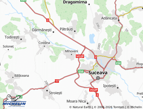 Mapa MICHELIN Mihoveni - ViaMichelin