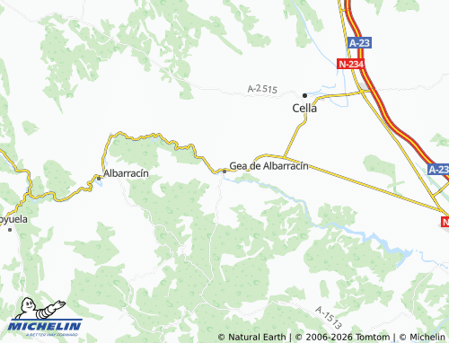 Kaart MICHELIN Gea de Albarracín - ViaMichelin