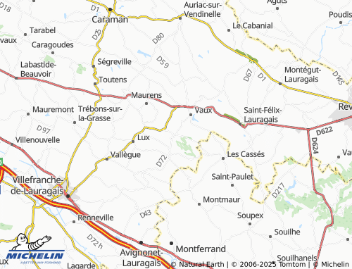 MICHELIN Bélesta-en-Lauragais map - ViaMichelin