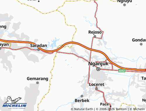 MICHELIN-Landkarte Bagor Kulon - ViaMichelin