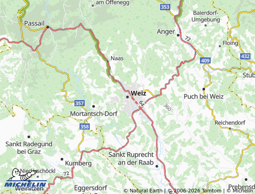 Carte MICHELIN Weiz - ViaMichelin
