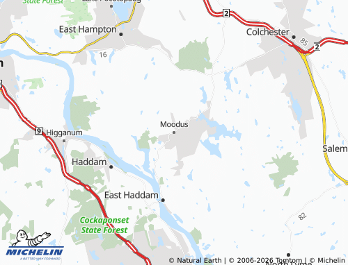 Mapa MICHELIN Moodus - ViaMichelin
