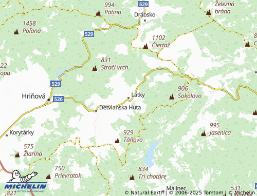 MICHELIN Látky map - ViaMichelin