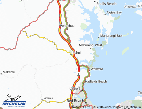Mapa MICHELIN Puhoi - ViaMichelin