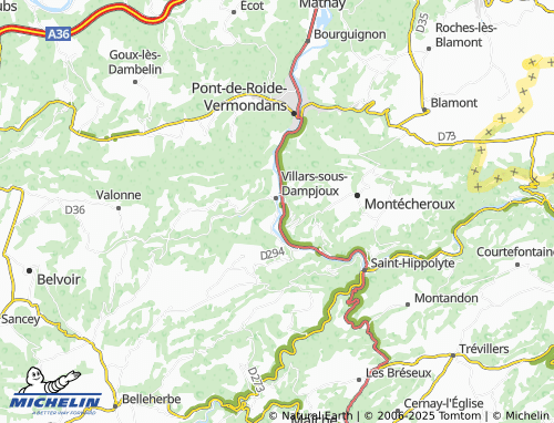 Kaart MICHELIN Dampjoux - ViaMichelin